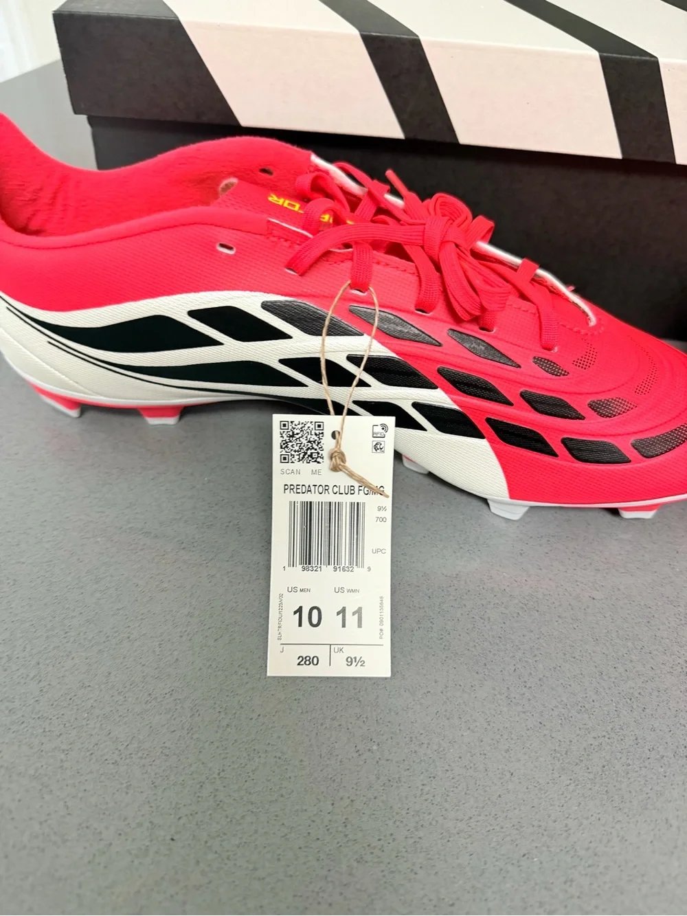 adidas Predator Elite FG  Soccer Cleats men’s size 10 - Hot Pink White Black